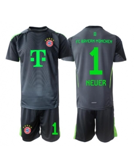 Bayern Munich Manuel Neuer #1 Portiere Maglia Gara Trasferta Repliche 2025-26 Bambino Maniche Corte